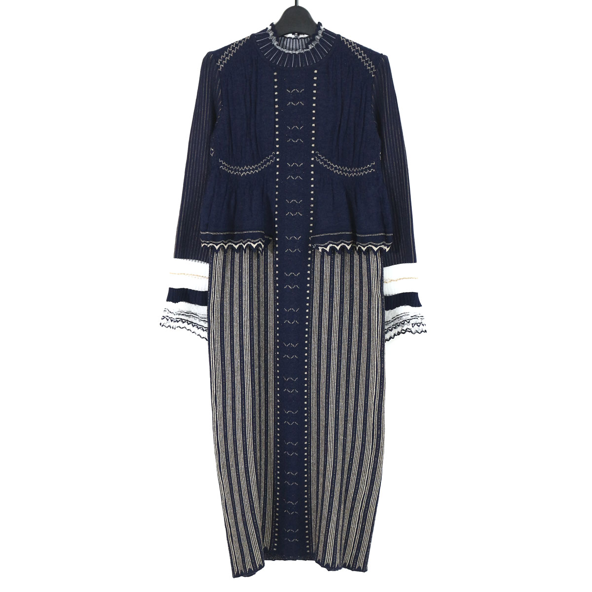 Mame Kurogouchi マメクロゴウチ 20AW Layered Knitted Dress ...
