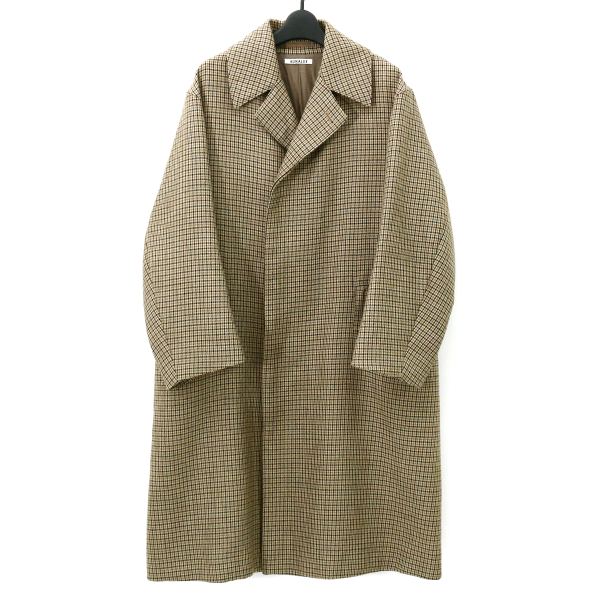 AURALEE 17AW DOUBLE FACE CHECK LONG COAT-